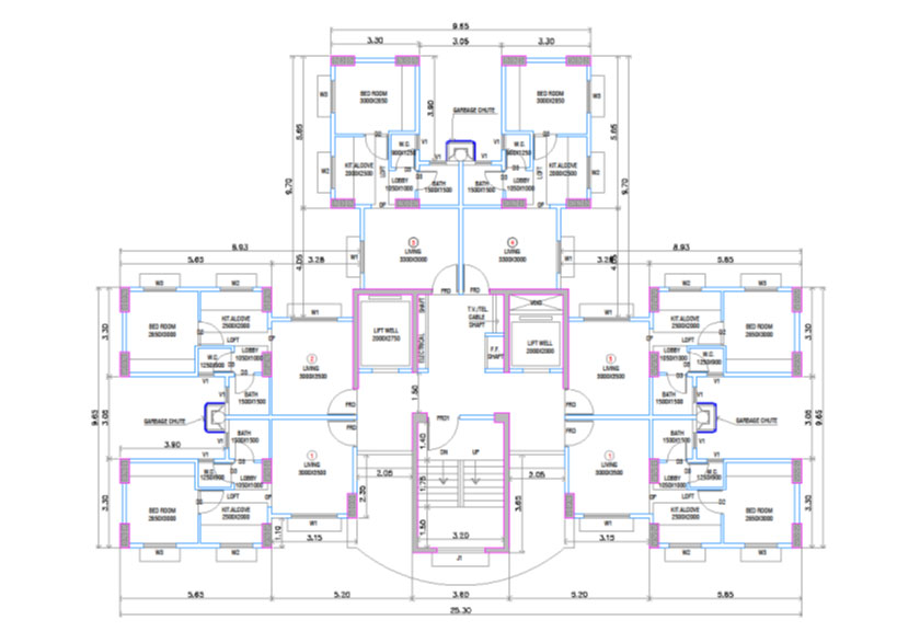 299 sq.ft. Floor Plan