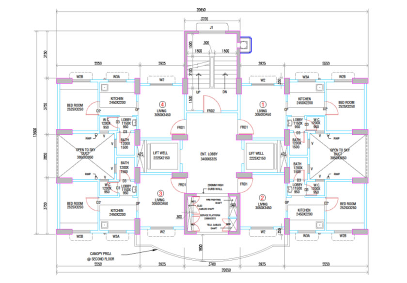 303 sq.ft. Floor Plan